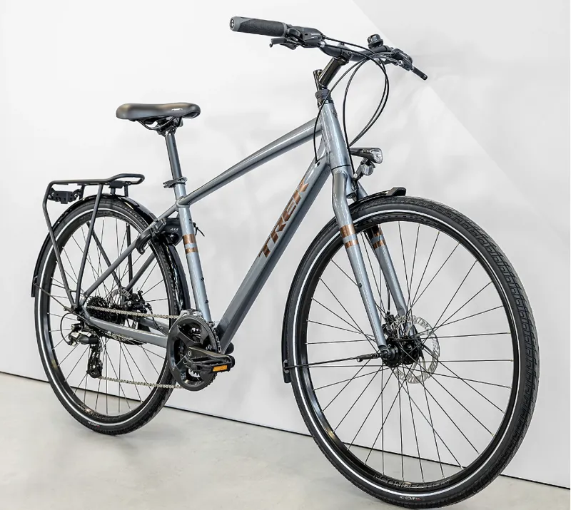 Trek Verve 1 Equipped Hybrid Bike 2024 in Galactic Grey-7